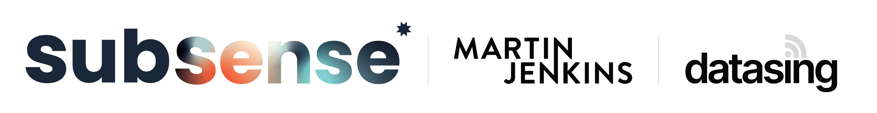 Subsense partnership lockup: MartinJenkins and DataSing